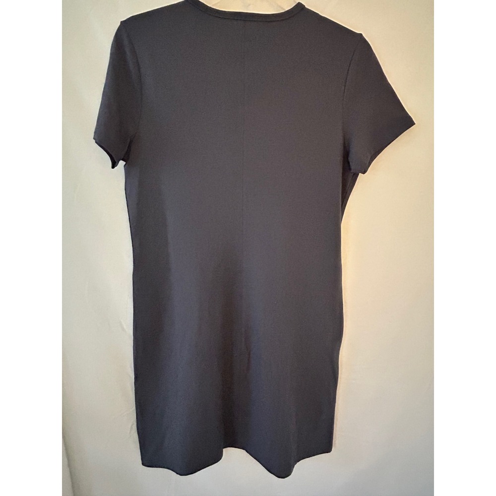 Athleta Womens Short Sleeve T-Shirt Dress Charcoal Grey Athletic Mini Size S P - Picture 3 of 3